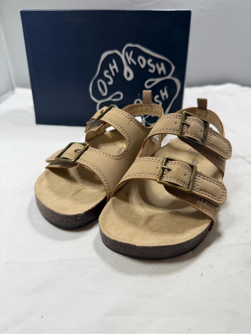 NWT OshKosh B’gosh Toddler Tan Buckle Sandals Size 10